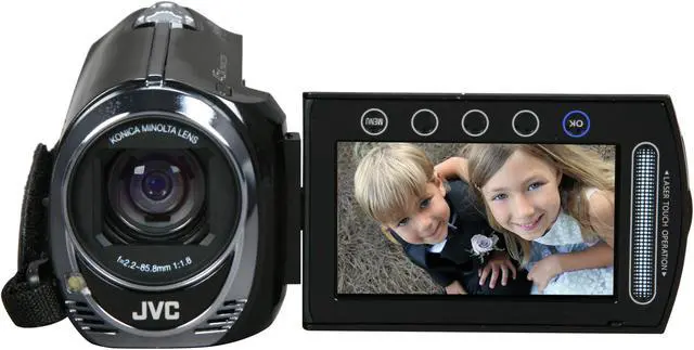 Alt view image 2 of 9 - JVC Everio GZ-MS230 Black 1/6" CCD 2.7" LCD 39X Optical Zoom 8GB Flash Memory Camera