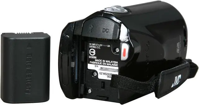 Alt view image 8 of 9 - JVC Everio GZ-MS230 Black 1/6" CCD 2.7" LCD 39X Optical Zoom 8GB Flash Memory Camera