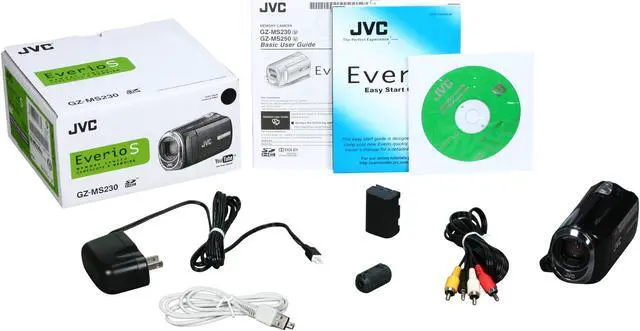 Alt view image 9 of 9 - JVC Everio GZ-MS230 Black 1/6" CCD 2.7" LCD 39X Optical Zoom 8GB Flash Memory Camera