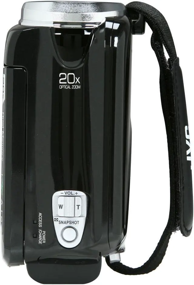 Alt view image 5 of 7 - JVC Everio GZ-HD500 Black 1/5.8" CMOS 2.7" LCD 20X Optical Zoom 80GB HDD Full HD Camcorder