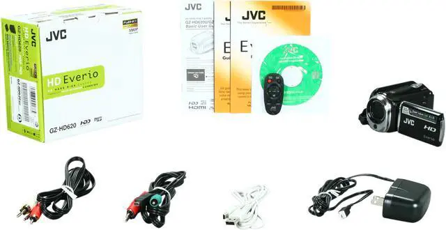 Alt view image 9 of 9 - JVC Everio GZ-HD620 Black 1/4" Back-illuminated CMOS 30X Optical Zoom 120GB HD Camcorder