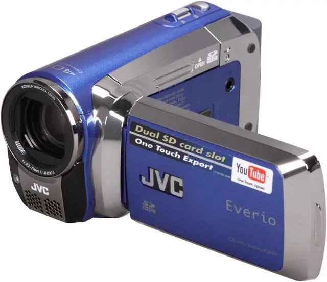 Main image of JVC Everio GZ-MS120 Blue 1/6" CCD 2.7" 123K LCD 35X Optical Zoom Flash Memory Camcorder