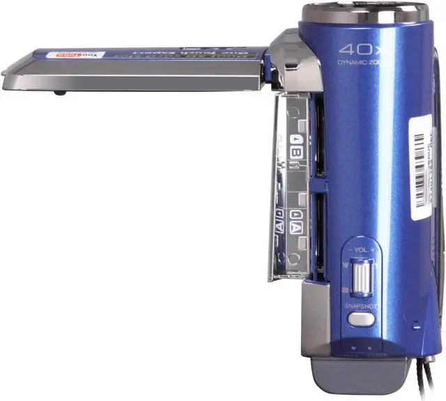 Alt view image 6 of 8 - JVC Everio GZ-MS120 Blue 1/6" CCD 2.7" 123K LCD 35X Optical Zoom Flash Memory Camcorder