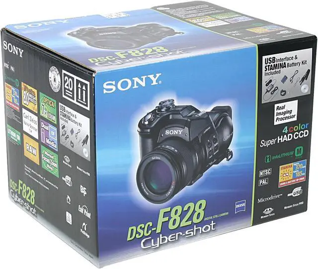 Alt view image 10 of 10 - SONY DSC-F828 Black 8.0MP 7X Optical Zoom 28mm Wide Angle Digital Camera