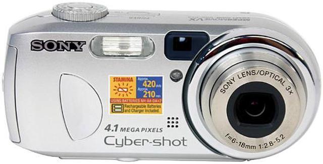 Alt view image 3 of 9 - SONY DSC-P73 Silver 4.1MP 3X Optical Zoom Digital Camera