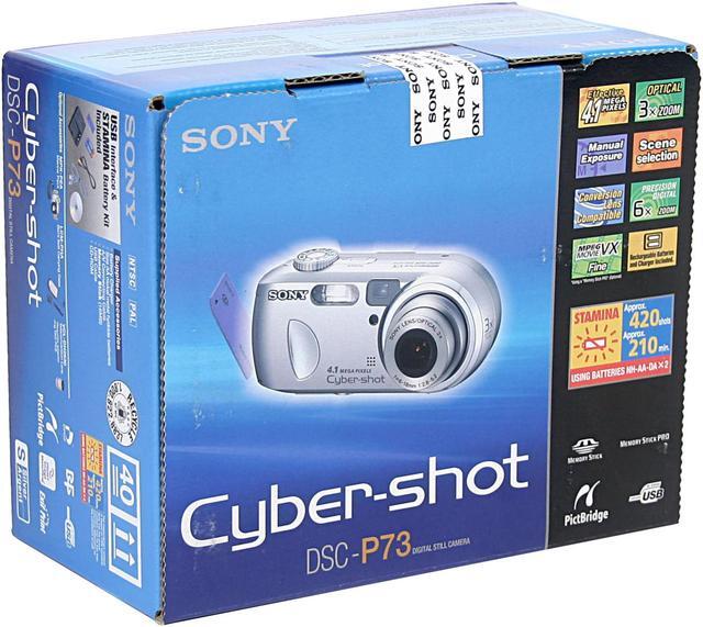 Alt view image 9 of 9 - SONY DSC-P73 Silver 4.1MP 3X Optical Zoom Digital Camera
