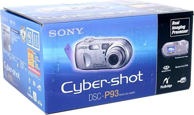 Alt view image 8 of 8 - SONY DSC-P93 Silver 5.1MP 3X Optical Zoom Digital Camera