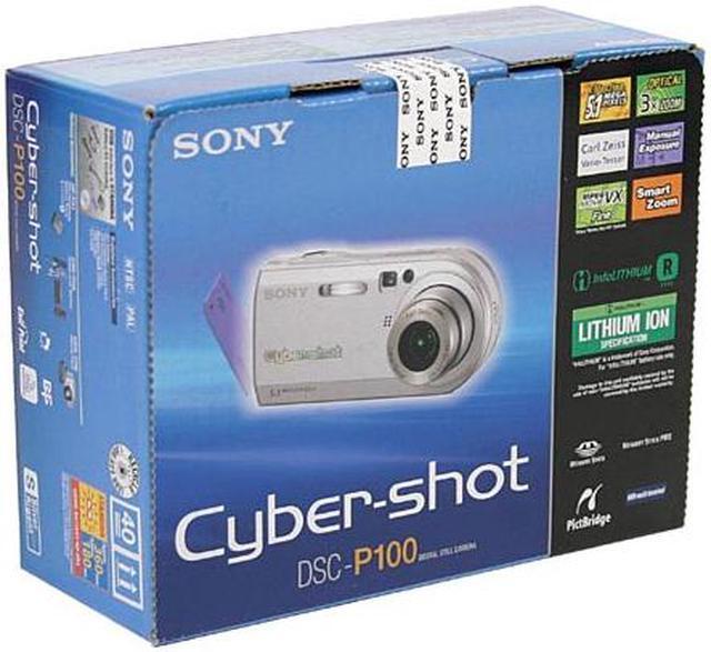 Alt view image 9 of 9 - SONY DSC-P100/S Silver 5.1MP 3X Optical Zoom Digital Camera