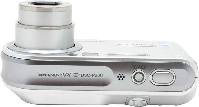 Alt view image 7 of 9 - SONY DSC-P200 Silver 7.2MP 3X Optical Zoom Digital Camera