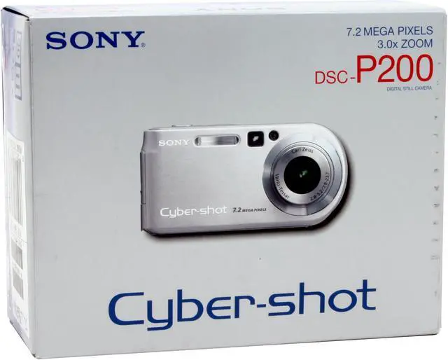 Alt view image 9 of 9 - SONY DSC-P200 Silver 7.2MP 3X Optical Zoom Digital Camera