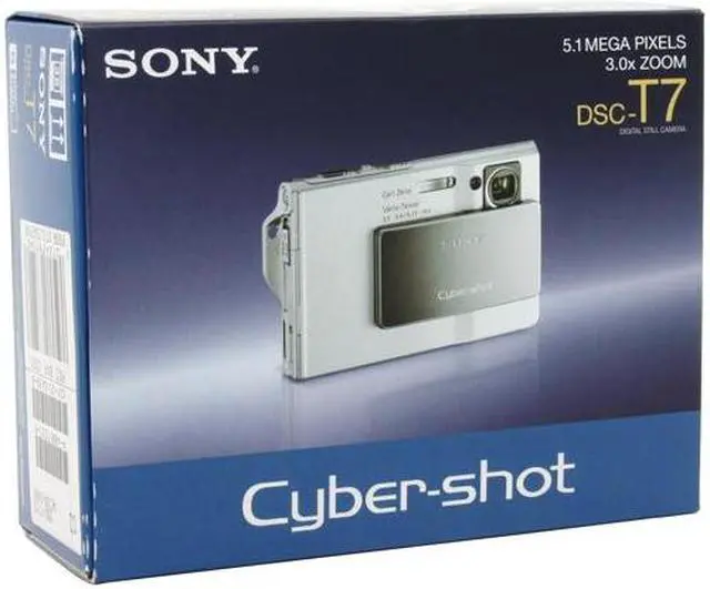 Alt view image 12 of 12 - SONY DSC-T7 Silver 5.1 MP 2.5" 230K LCD 3X Optical Zoom Digital Camera