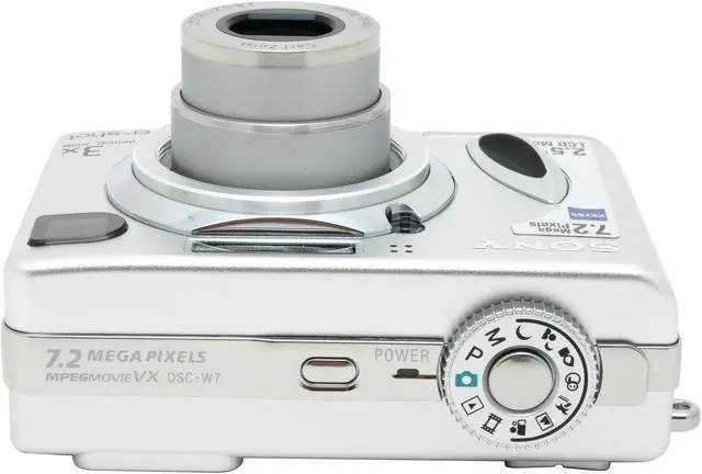 Alt view image 7 of 9 - SONY DSC-W7 Silver 7.2MP 3X Optical Zoom Digital Camera