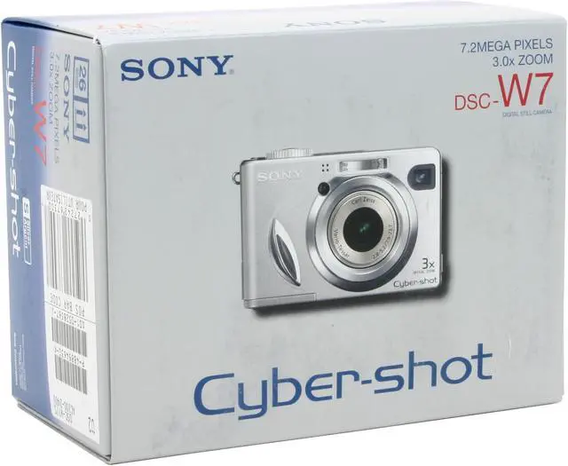 Alt view image 9 of 9 - SONY DSC-W7 Silver 7.2MP 3X Optical Zoom Digital Camera