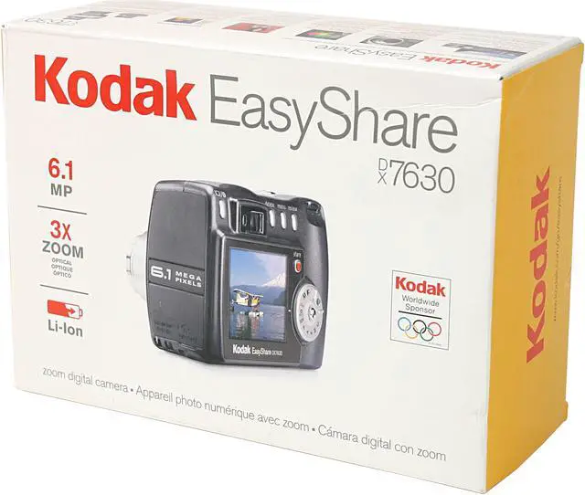 Alt view image 10 of 10 - Kodak EASYSHARE DX7630 Black 6.1MP 3X Optical Zoom Digital Camera