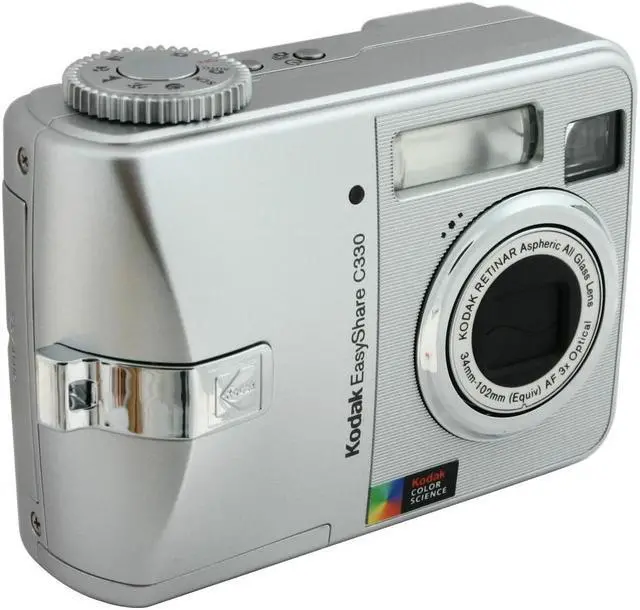 Alt view image 2 of 16 - Kodak C330 (8500951) Silver 4.0 MP 3X Optical Zoom Digital Camera w/EasyShare Printer Dock series 3