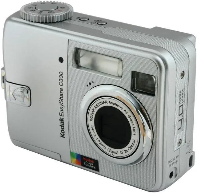 Alt view image 3 of 16 - Kodak C330 (8500951) Silver 4.0 MP 3X Optical Zoom Digital Camera w/EasyShare Printer Dock series 3