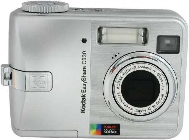 Alt view image 4 of 16 - Kodak C330 (8500951) Silver 4.0 MP 3X Optical Zoom Digital Camera w/EasyShare Printer Dock series 3