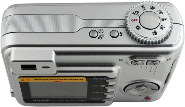 Alt view image 6 of 16 - Kodak C330 (8500951) Silver 4.0 MP 3X Optical Zoom Digital Camera w/EasyShare Printer Dock series 3