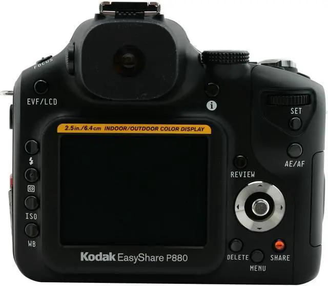 Alt view image 6 of 9 - Kodak EASYSHARE P880 Black 8.0MP 5.8X Optical Zoom 24mm Wide Angle Digital Camera