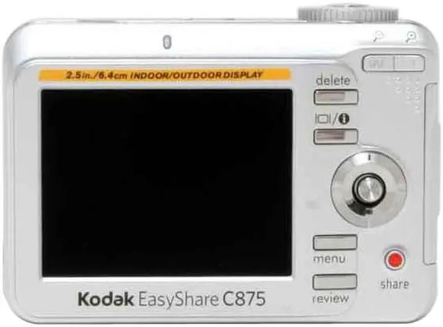 Alt view image 6 of 11 - Kodak C875 Silver 8.0 MP 5X Optical Zoom Digital Camera