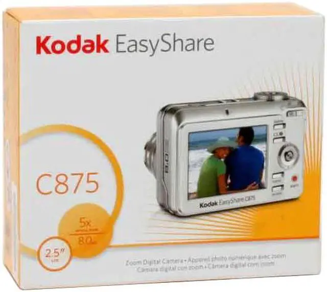 Alt view image 11 of 11 - Kodak C875 Silver 8.0 MP 5X Optical Zoom Digital Camera