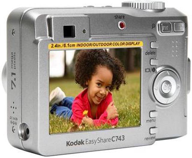 Alt view image 3 of 11 - Kodak C743 Silver 7.1 MP 3X Optical Zoom Digital Camera
