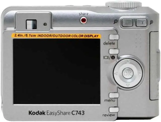 Alt view image 6 of 11 - Kodak EasyShare C743 Silver 7.1 MP 3X Optical Zoom Digital Camera