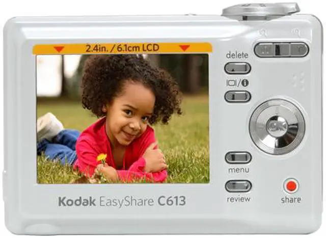 Alt view image 4 of 11 - Kodak EasyShare C613 Pearl White 6.16 MP 3X Optical Zoom Digital Camera