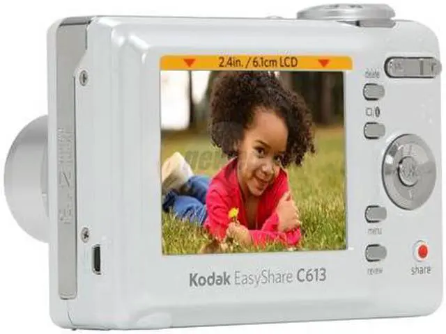 Alt view image 3 of 11 - Kodak EasyShare C613 Pearl White 6.16 MP 3X Optical Zoom Digital Camera