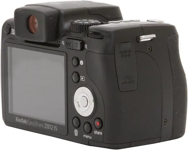 Alt view image 5 of 11 - Kodak EasyShare Z812 IS Black 8.2 MP 2.5" 230K LCD 12X Optical Zoom Digital Camera HDTV Output