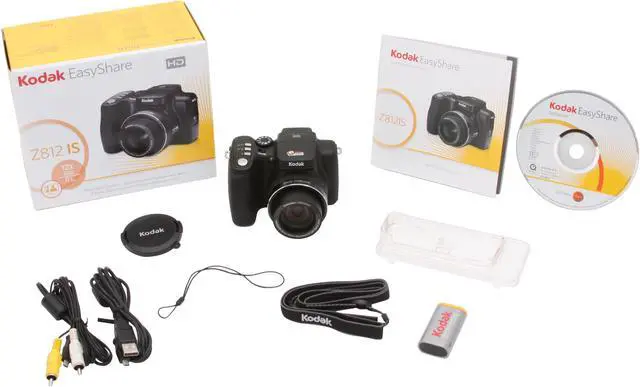 Alt view image 11 of 11 - Kodak EasyShare Z812 IS Black 8.2 MP 2.5" 230K LCD 12X Optical Zoom Digital Camera HDTV Output