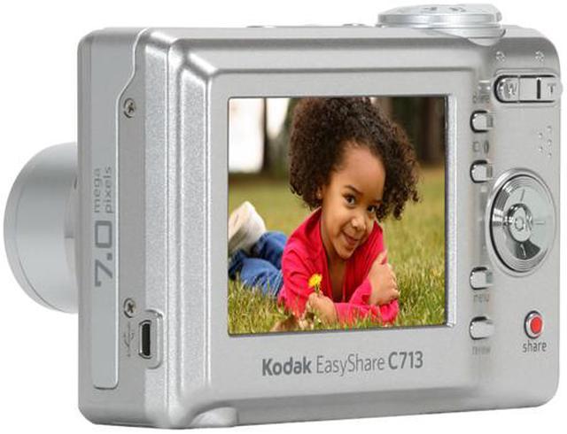 Kodak EasyShare C713 high quality Digital Camera 7.0MP - Silver -Tested - Camera & Manual