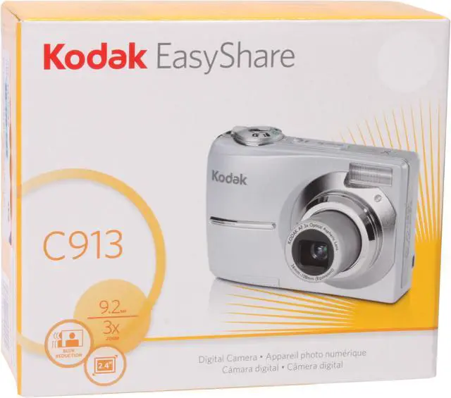 Alt view image 10 of 10 - Kodak EasyShare C913 Silver 9.2 MP 2.4" 115K LCD 3X Optical Zoom Digital Camera
