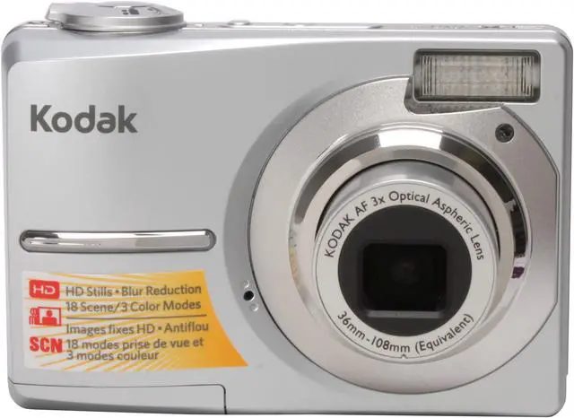 Alt view image 5 of 10 - Kodak EasyShare C913 Silver 9.2 MP 2.4" 115K LCD 3X Optical Zoom Digital Camera