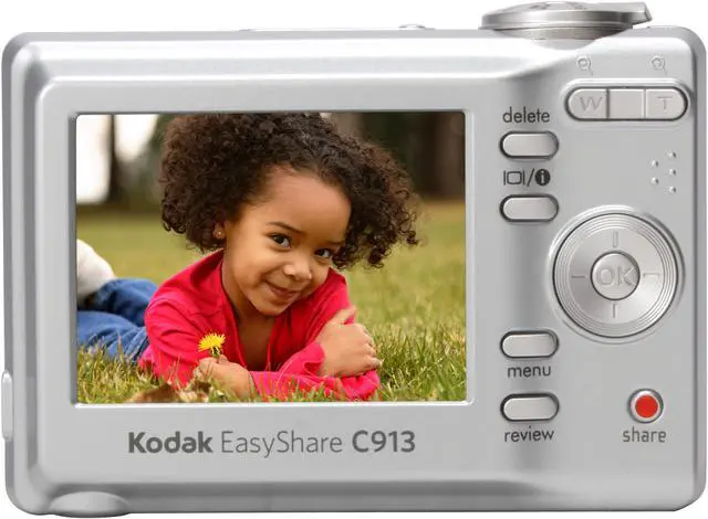 Alt view image 3 of 10 - Kodak EasyShare C913 Silver 9.2 MP 2.4" 115K LCD 3X Optical Zoom Digital Camera