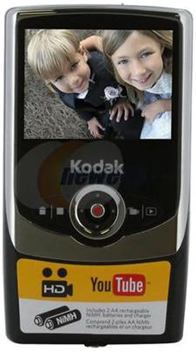 Alt view image 4 of 11 - Kodak Zi6 Black 1/4.5" CMOS 2.4" LCD 2x Digital HD Pocket Video Camera