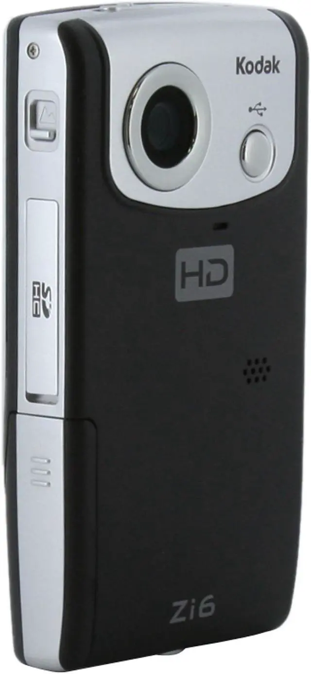 Alt view image 7 of 11 - Kodak Zi6 Black 1/4.5" CMOS 2.4" LCD 2x Digital HD Pocket Video Camera