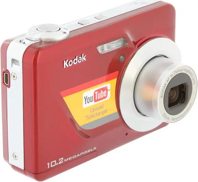 Alt view image 7 of 12 - Kodak EasyShare C180 Red 10.2 MP 3X Optical Zoom Digital Camera