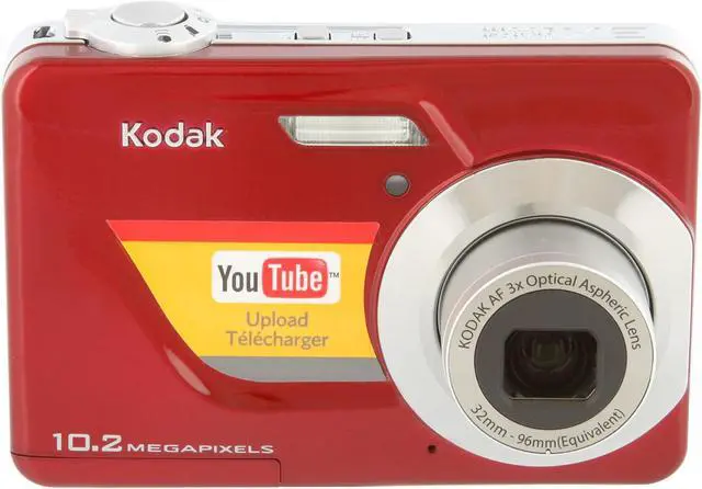 Alt view image 8 of 12 - Kodak EasyShare C180 Red 10.2 MP 3X Optical Zoom Digital Camera