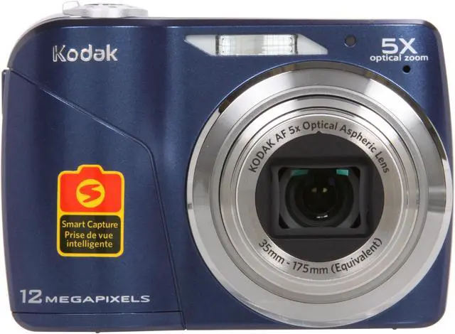 Alt view image 2 of 8 - Kodak EasyShare C190 Blue 12.3 MP 5X Optical Zoom Digital Camera