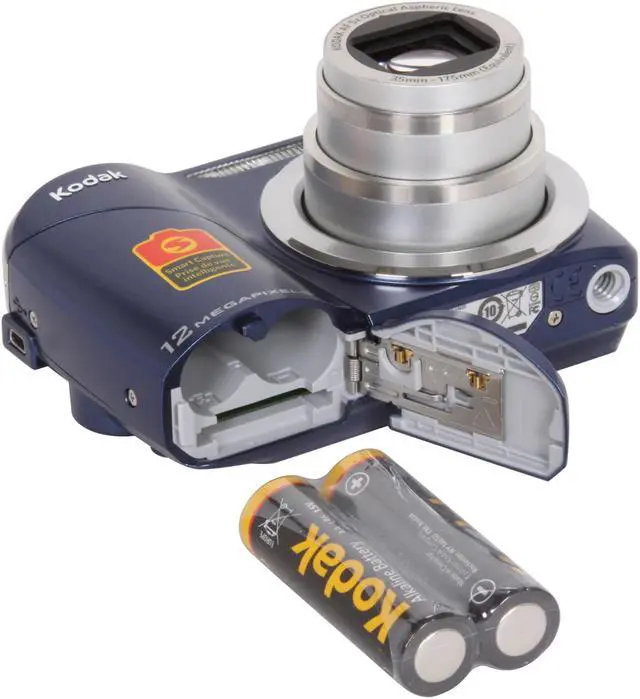Alt view image 7 of 8 - Kodak EasyShare C190 Blue 12.3 MP 5X Optical Zoom Digital Camera