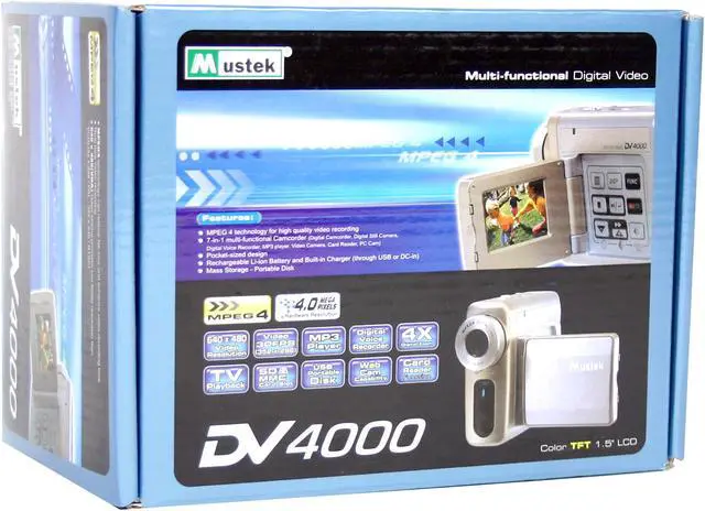 Alt view image 7 of 7 - Mustek DV 4000 2.1 Mega 1.5" LCD HDD/Flash Memory Camcorder