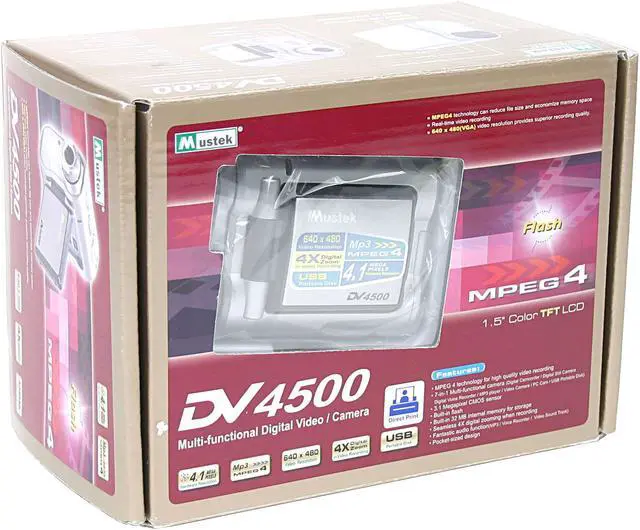 Alt view image 7 of 7 - Mustek DV4500 3.1 MP CMOS 1.5" LCD HDD/Flash Memory Camcorder
