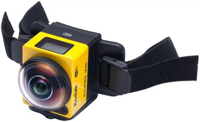 Alt view image 5 of 16 - Kodak PIXPRO SP360 SP360-YL3 Yellow 16.38 MP 1" Action Camera - Explorer Pack