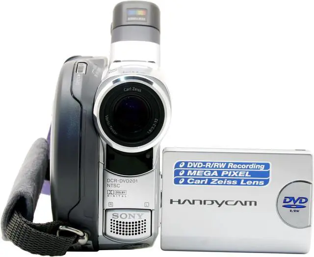 Alt view image 2 of 10 - SONY DCR-DVD201 1/5", 1070K Gross Pixels Advanced HAD CCD 2.5" (123K) Hybrid Color LCD 10X Optical Zoom DVD Camcorder