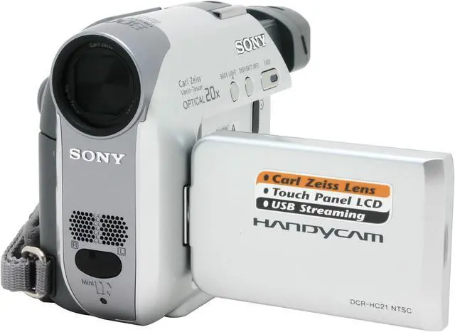 Alt view image 3 of 9 - SONY DCR-HC21 1/6" CCD 2.5" 123K LCD 20X Optical Zoom MiniDV Camcorder