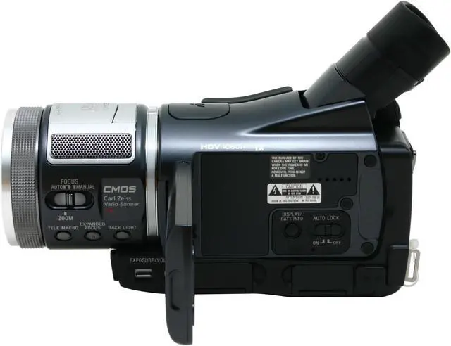 Alt view image 4 of 10 - SONY HDR-HC1 1/3" 3000K Pixel CMOS Sensor 2.7" 123K LCD 10X Optical Zoom HD DVC Cassette Digital Camcorder