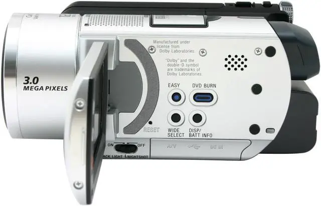 Alt view image 5 of 12 - SONY DCR-SR100 1/3" 3.3MP (Gross) Advanced HAD CCD 2.7" wide touch panel SwivelScreen hybrid LCD Display LCD 10X Optical Zoom HDD/Flash Memory Camcorder