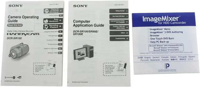 Alt view image 11 of 12 - SONY DCR-SR100 1/3" 3.3MP (Gross) Advanced HAD CCD 2.7" wide touch panel SwivelScreen hybrid LCD Display LCD 10X Optical Zoom HDD/Flash Memory Camcorder