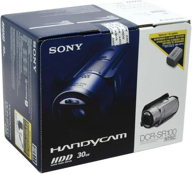 Alt view image 12 of 12 - SONY DCR-SR100 1/3" 3.3MP (Gross) Advanced HAD CCD 2.7" wide touch panel SwivelScreen hybrid LCD Display LCD 10X Optical Zoom HDD/Flash Memory Camcorder